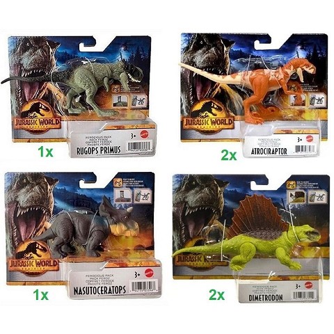 Mattel Jurassic World Ferocious 4 assortitis 16x20,5cm