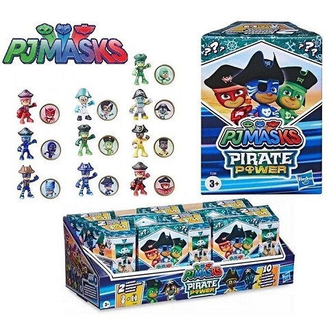 PJ MASKS PIRATE POWER COLLECTIBLE FIGURE 8CM IN BOX 7X10CM IN DISPLAY (12)