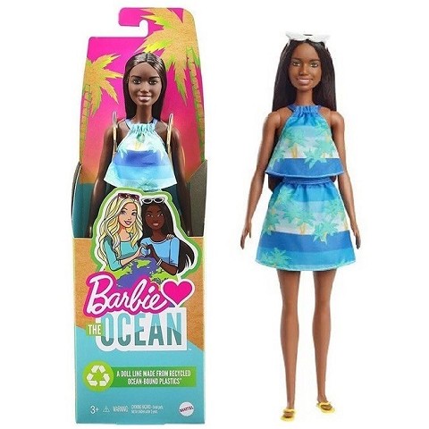 BARBIE LOVES THE OCEAN DOLL WITH SEA PRINT SKIRT AND TOP 10X32CM
