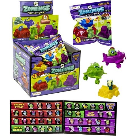 BLIND PACK ZOMLINGS IN THE TOWN (1 ZOMLING + 1 ZOM-MOBILE) SERIES 4 IN DISPLAY 11X12CM
