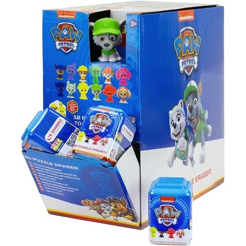 PAW PATROL SCENTED PUZZLE ERASER 3D 12 ASSORTED IN DISPLAY (24) 4,5X6CM
