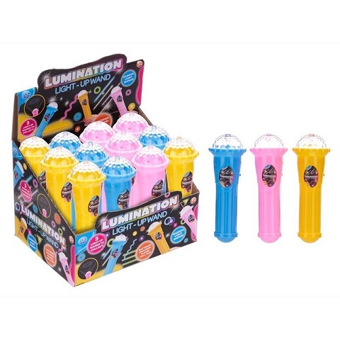 LIGHT-UP WAND 16CM 3 ASSORTED IN DISPLAY