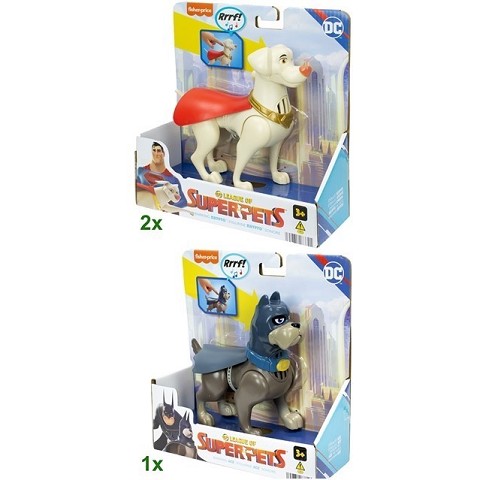 FISHER-PRICE DC LEAGUE OF SUPERPETS WITH SOUND 2 ASSORTED 19X20CM