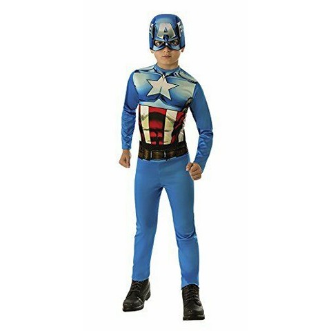 Captain America Boys Costume Avenger Superhero Marvel tag 8-10 anni