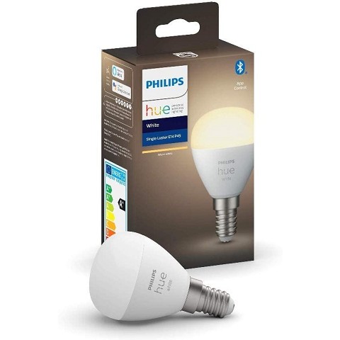 Philips Hue White Lampadina Smart LED, Luce Bianca Calda, Bluetooth, Dimmerabile
